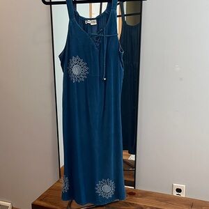 Soul Flower Blue Sleeveless Dress